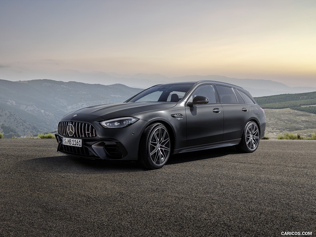 2023 Mercedes-AMG C 63 S E Performance Estate (Color: Graphite Grey Magno) - Front Three-Quarter