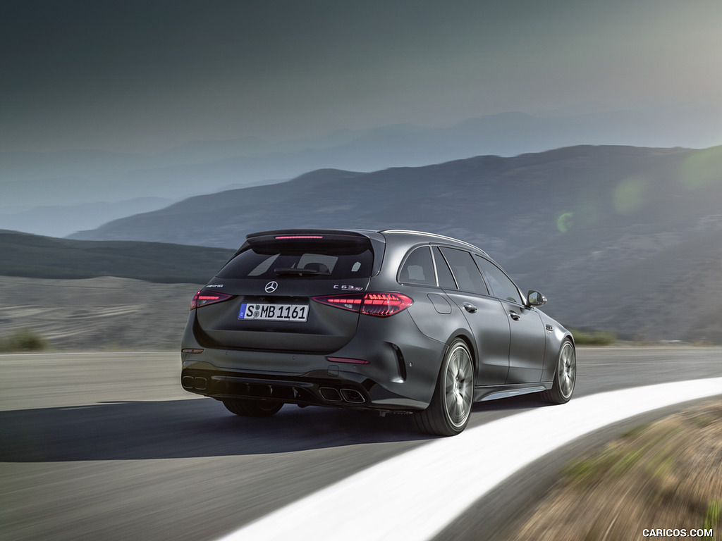 2023 Mercedes-AMG C 63 S E Performance Estate (Color: Graphite Grey Magno) - Rear