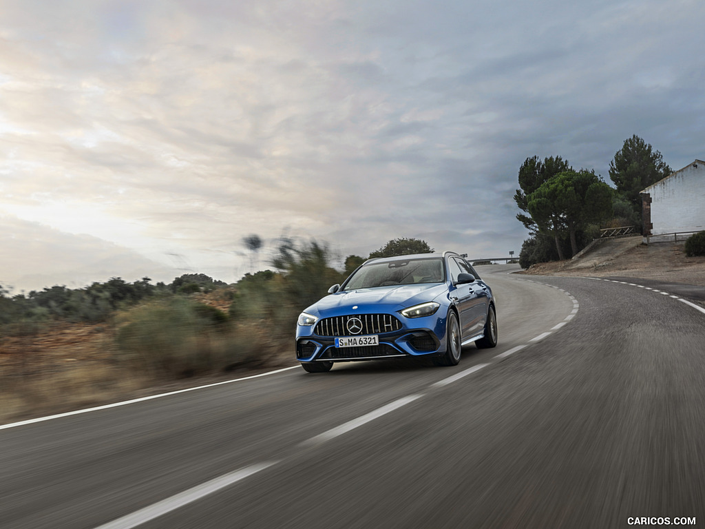 2023 Mercedes-AMG C 63 S E Performance Estate (Color: Spectral Blue Metallic) - Front