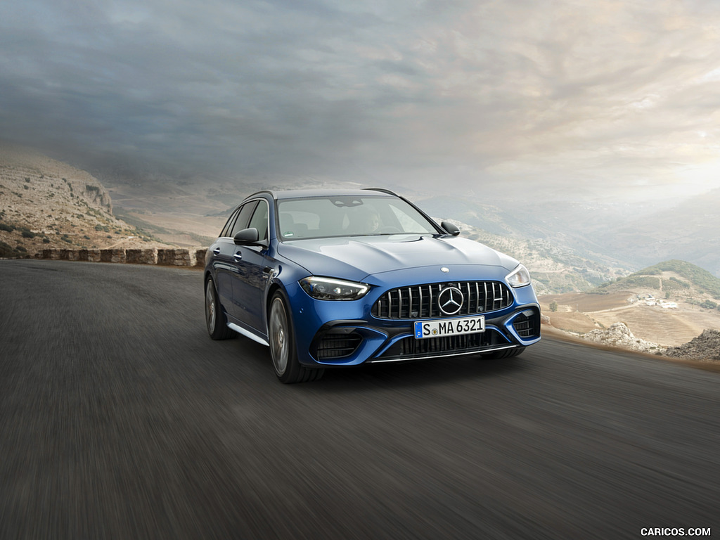 2023 Mercedes-AMG C 63 S E Performance Estate (Color: Spectral Blue Metallic) - Front