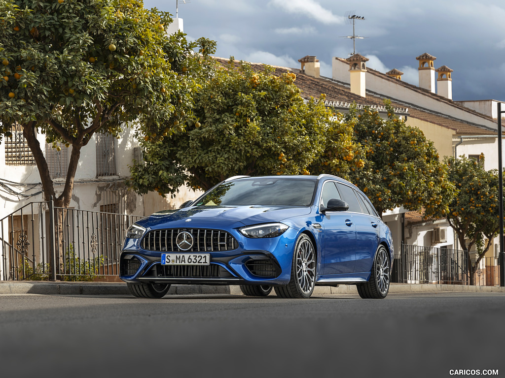 2023 Mercedes-AMG C 63 S E Performance Estate (Color: Spectral Blue Metallic) - Front