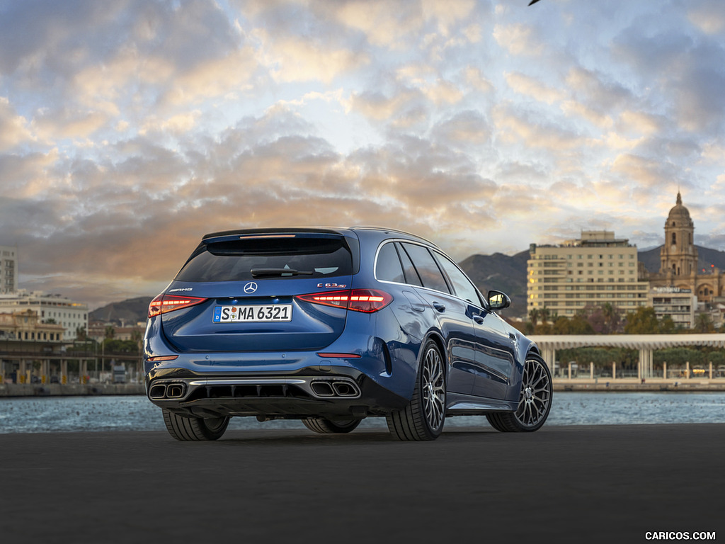 2023 Mercedes-AMG C 63 S E Performance Estate (Color: Spectral Blue Metallic) - Rear