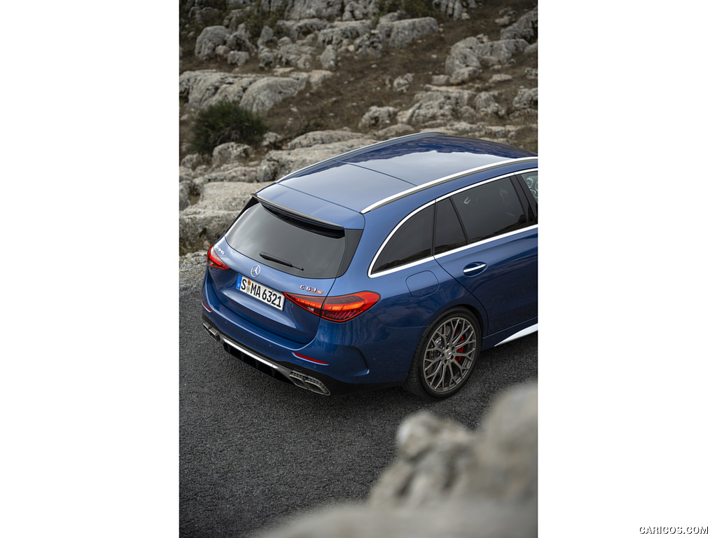 2023 Mercedes-AMG C 63 S E Performance Estate (Color: Spectral Blue Metallic) - Rear