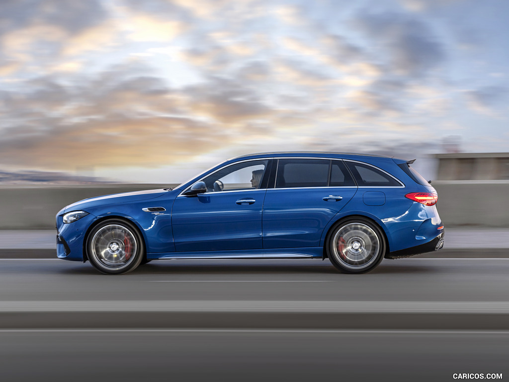 2023 Mercedes-AMG C 63 S E Performance Estate (Color: Spectral Blue Metallic) - Side