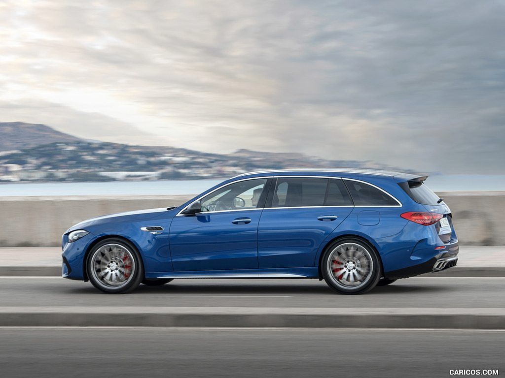 2023 Mercedes-AMG C 63 S E Performance Estate (Color: Spectral Blue Metallic) - Side