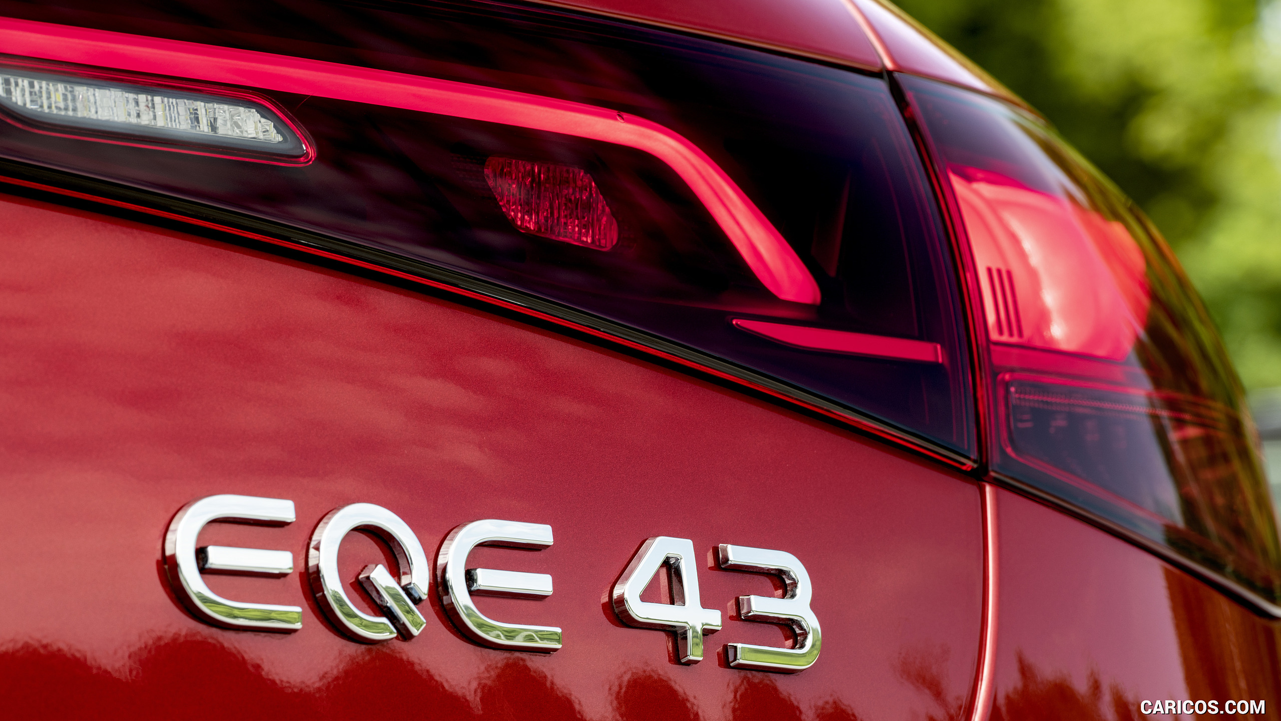2023 Mercedes-AMG EQE 43 4MATIC (Color: MANUFAKTUR hyacinth red) - Badge, #69 of 239