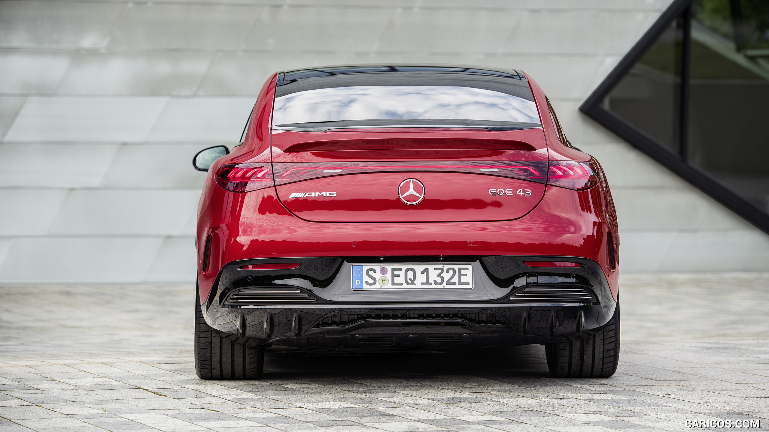 2023 Mercedes-AMG EQE 43 4MATIC (Color: MANUFAKTUR hyacinth red) - Rear, #60 of 239
