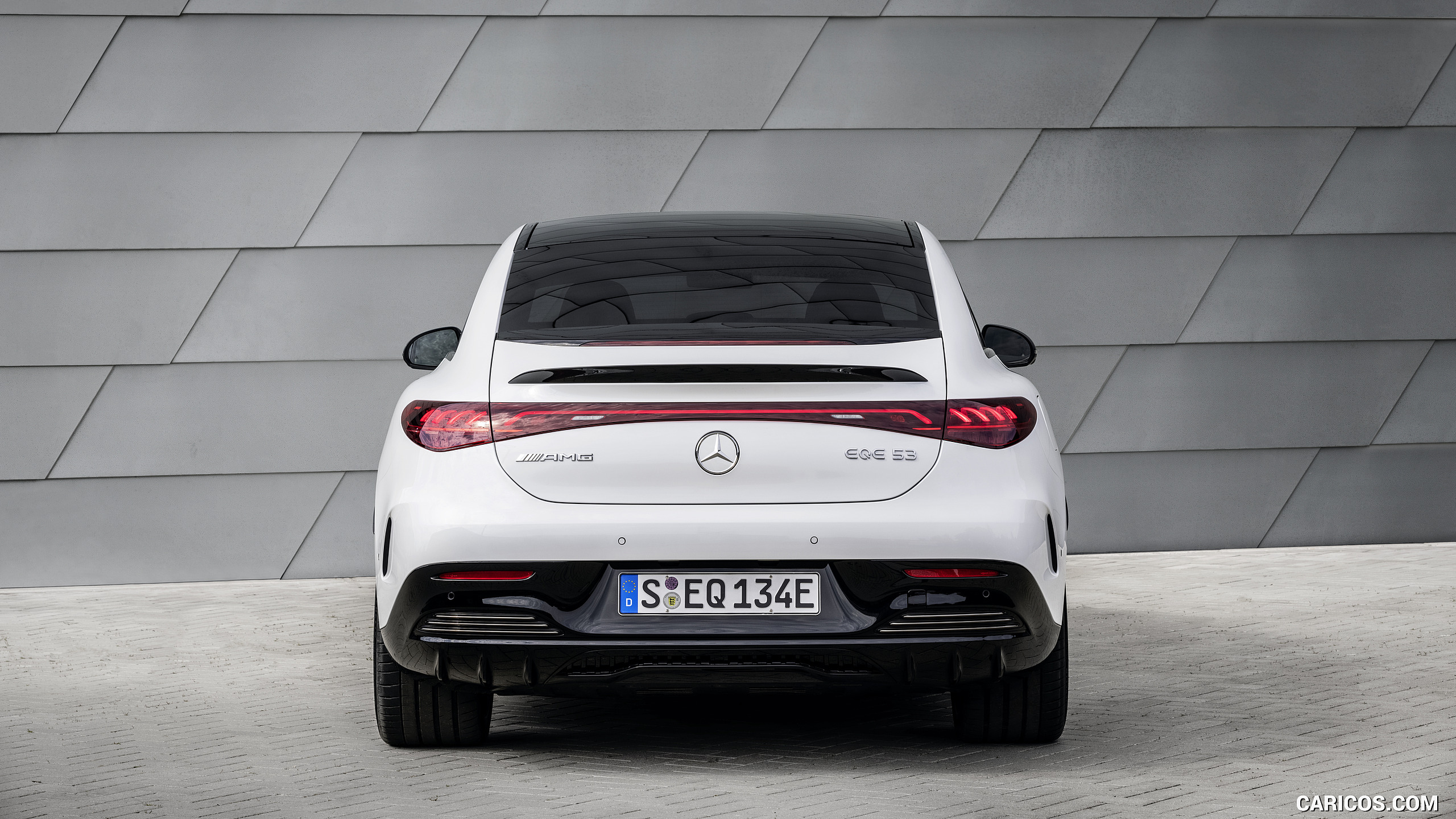 2023 Mercedes-AMG EQE 53 4MATIC+ (Color: Opalite White Bright) - Rear, #25 of 239