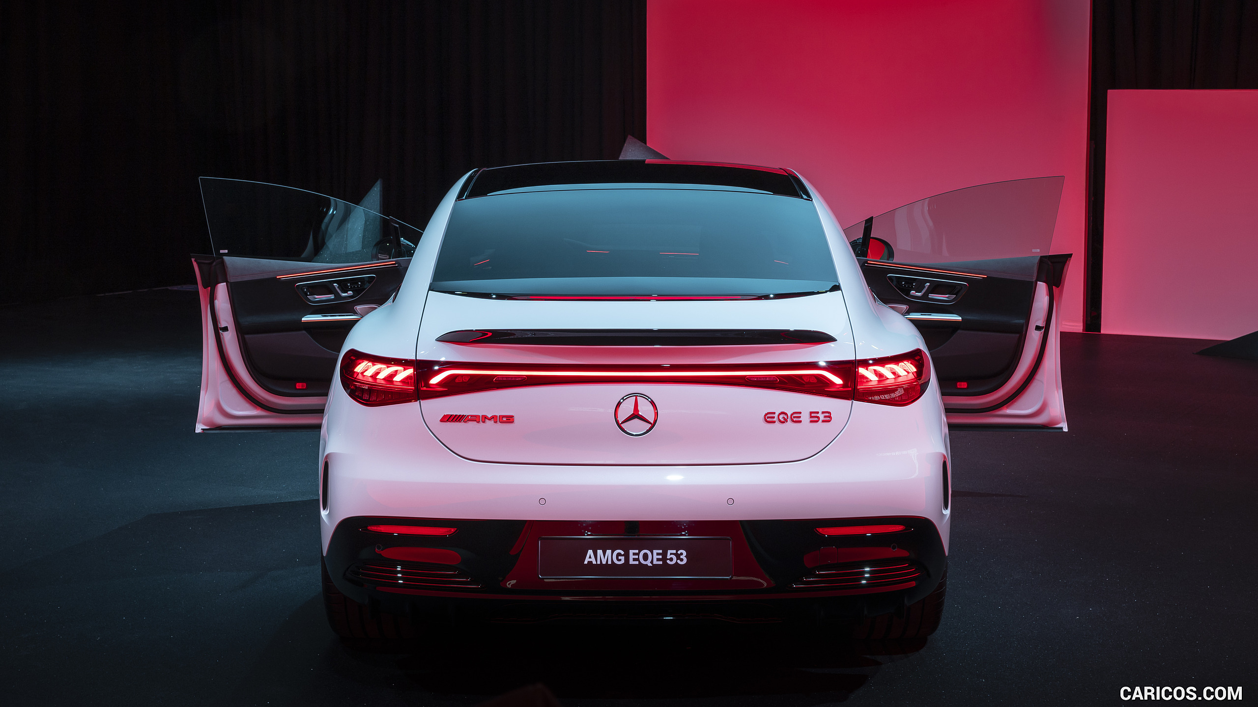 2023 Mercedes-AMG EQE 53 4MATIC+ (Color: Opalite White Bright) - Rear, #87 of 239