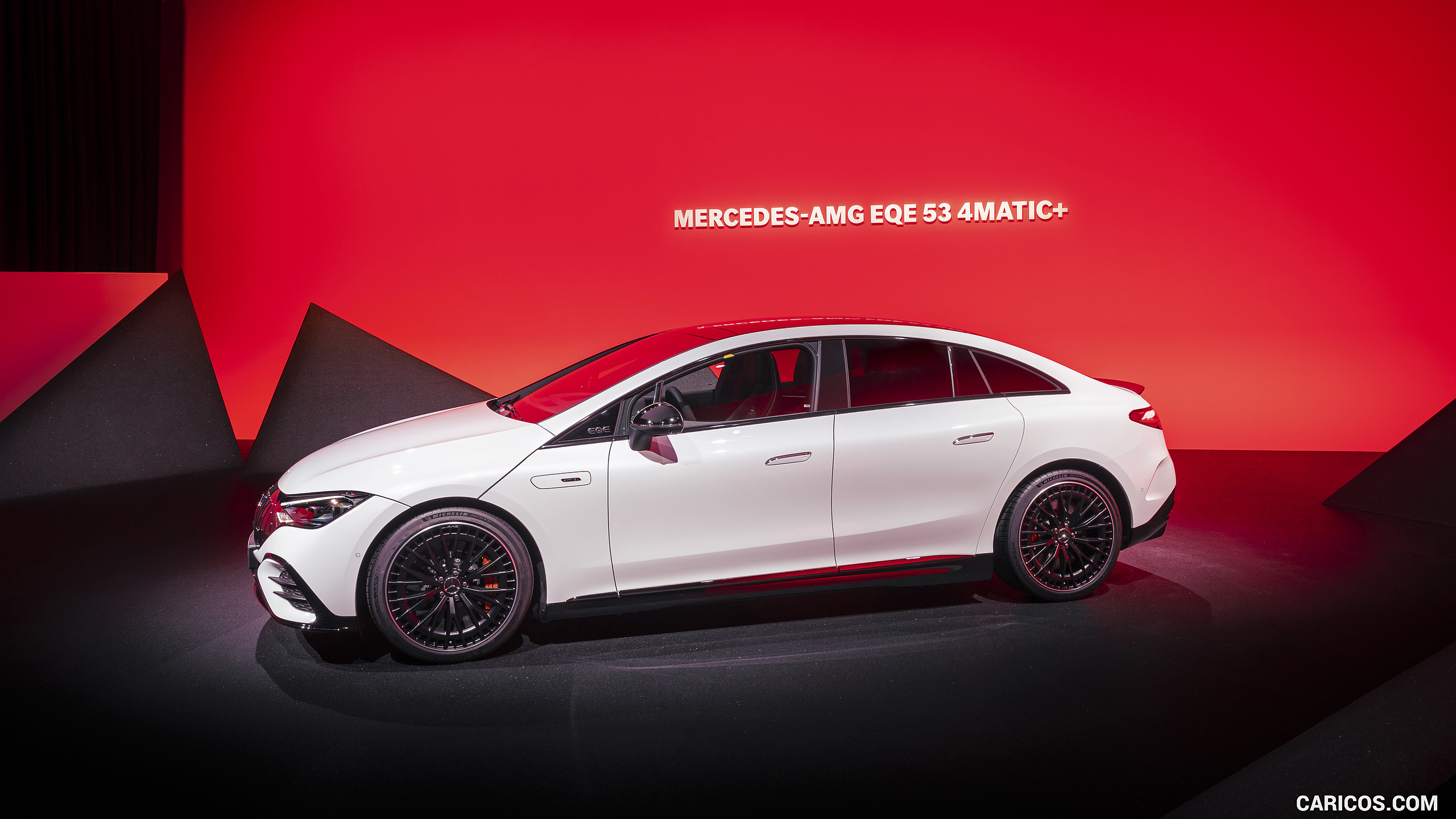 2023 Mercedes-AMG EQE 53 4MATIC+ (Color: Opalite White Bright) - Side, #82 of 239