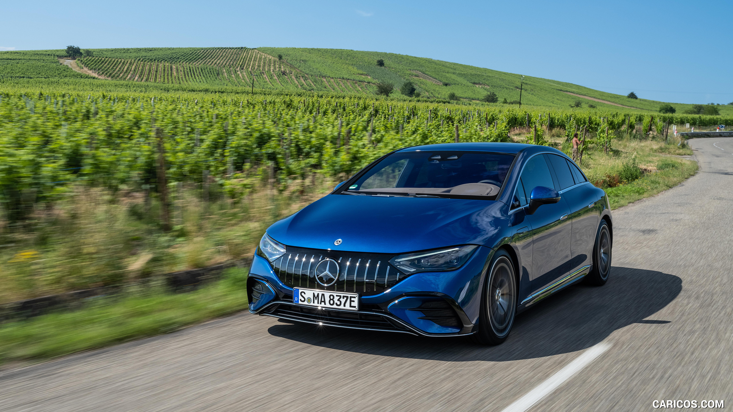 2023 Mercedes-AMG EQE 53 4MATIC+ (Color: Spectral Blue) - Front | Caricos