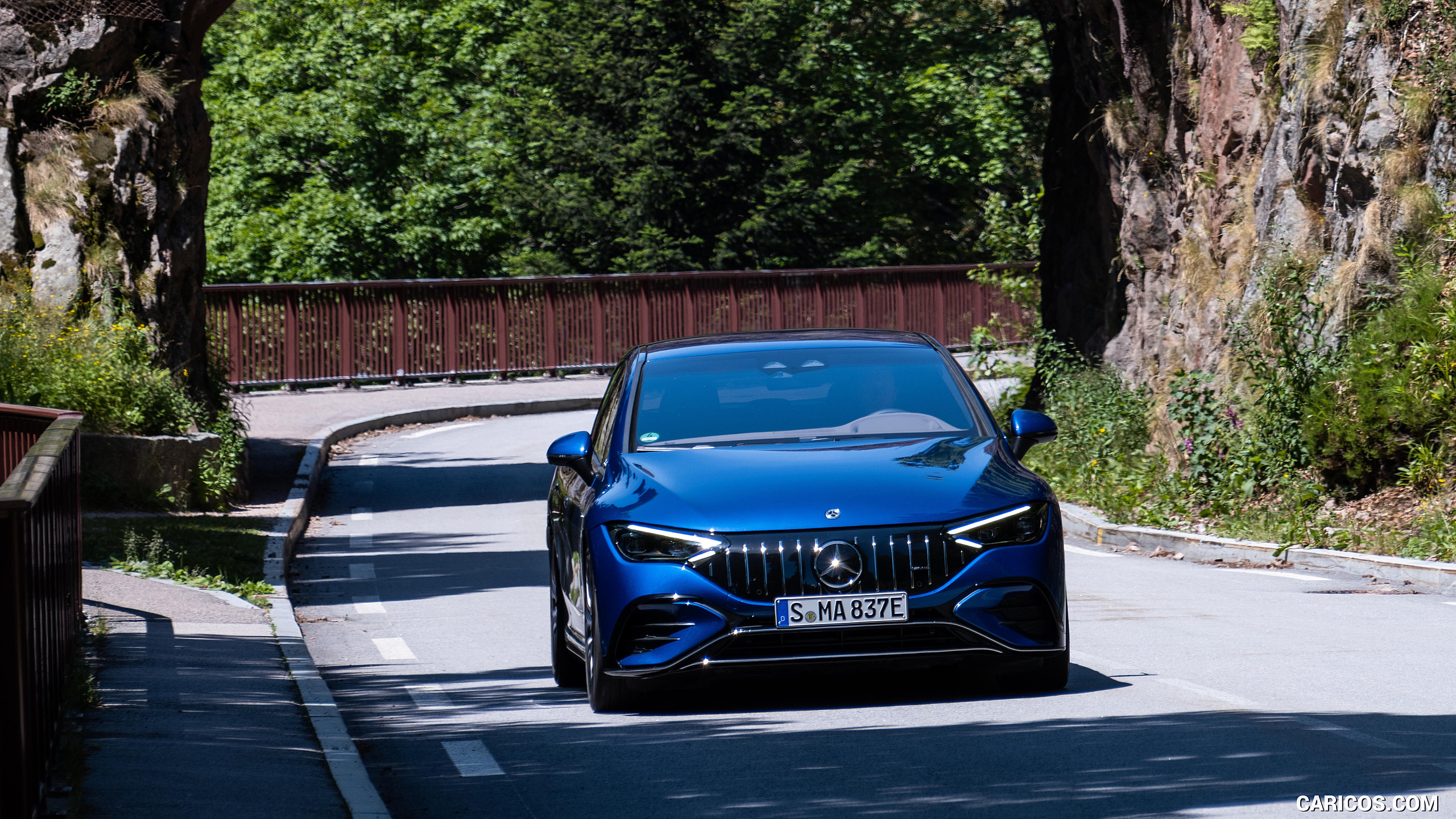 2023 Mercedes-AMG EQE 53 4MATIC+ (Color: Spectral Blue) - Front | Caricos