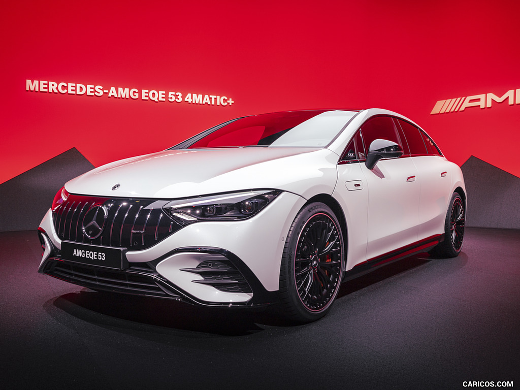 2023 Mercedes-AMG EQE 53 4MATIC+ (Color: Opalite White Bright) - Front Three-Quarter