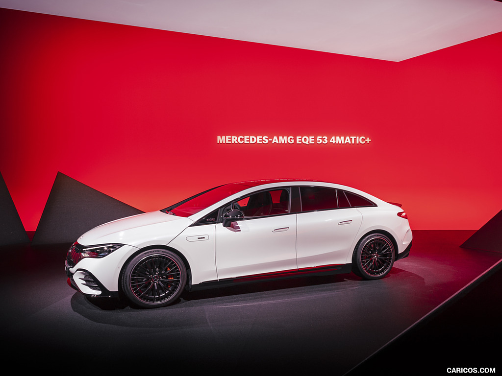 2023 Mercedes-AMG EQE 53 4MATIC+ (Color: Opalite White Bright) - Front Three-Quarter