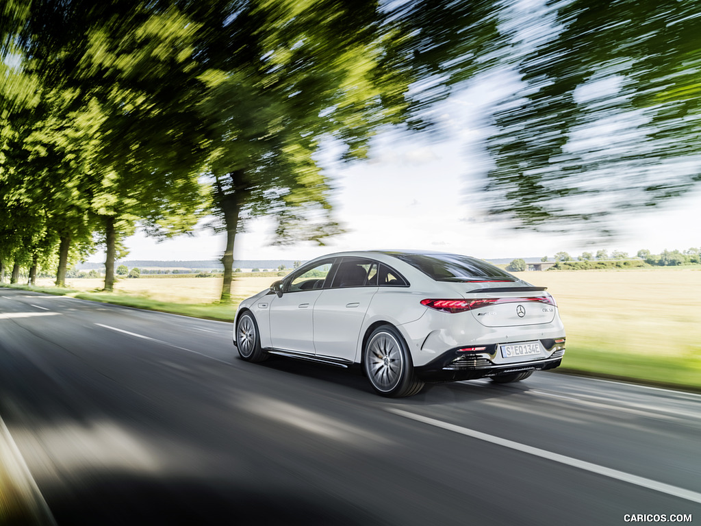 2023 Mercedes-AMG EQE 53 4MATIC+ (Color: Opalite White Bright) - Rear Three-Quarter