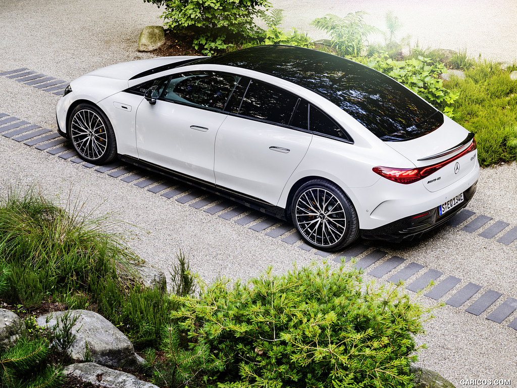 2023 Mercedes-AMG EQE 53 4MATIC+ (Color: Opalite White Bright) - Rear Three-Quarter