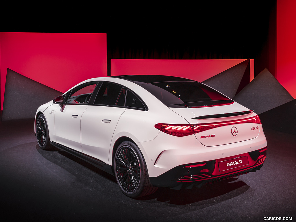 2023 Mercedes-AMG EQE 53 4MATIC+ (Color: Opalite White Bright) - Rear Three-Quarter