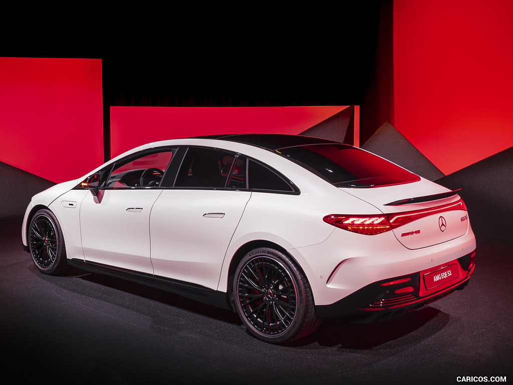 2023 Mercedes-AMG EQE 53 4MATIC+ (Color: Opalite White Bright) - Rear Three-Quarter