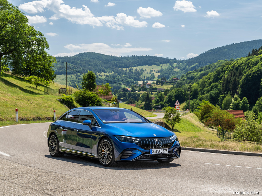 2023 Mercedes-AMG EQE 53 4MATIC+ (Color: Spectral Blue) - Front Three-Quarter