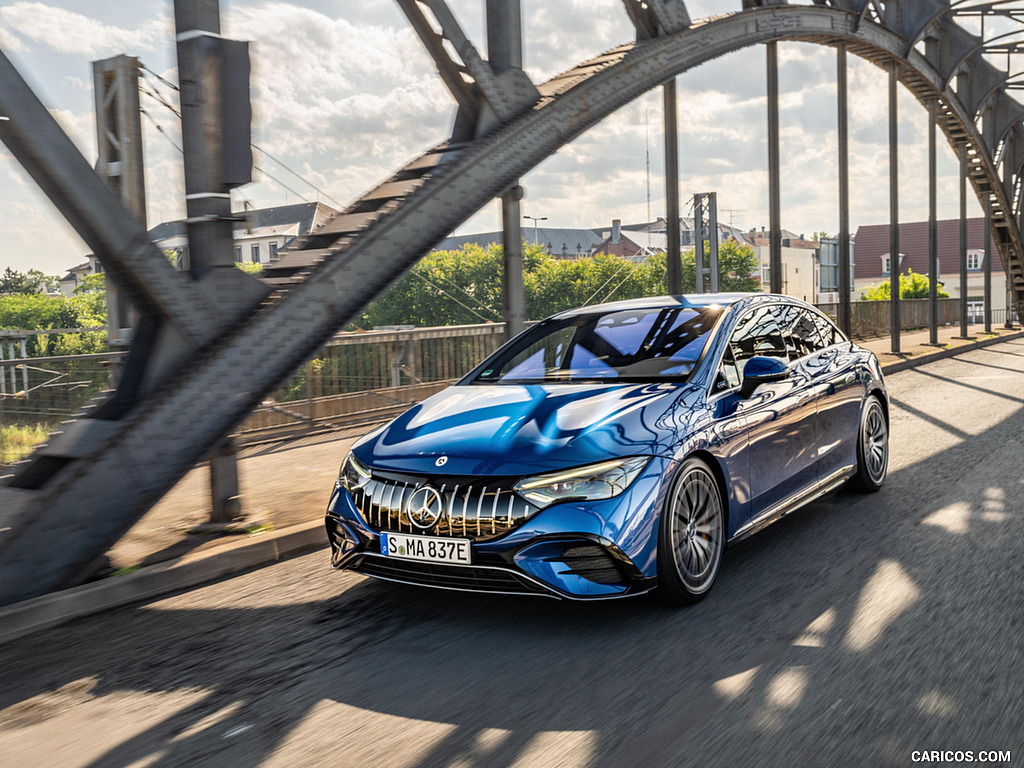 2023 Mercedes-AMG EQE 53 4MATIC+ (Color: Spectral Blue) - Front Three-Quarter