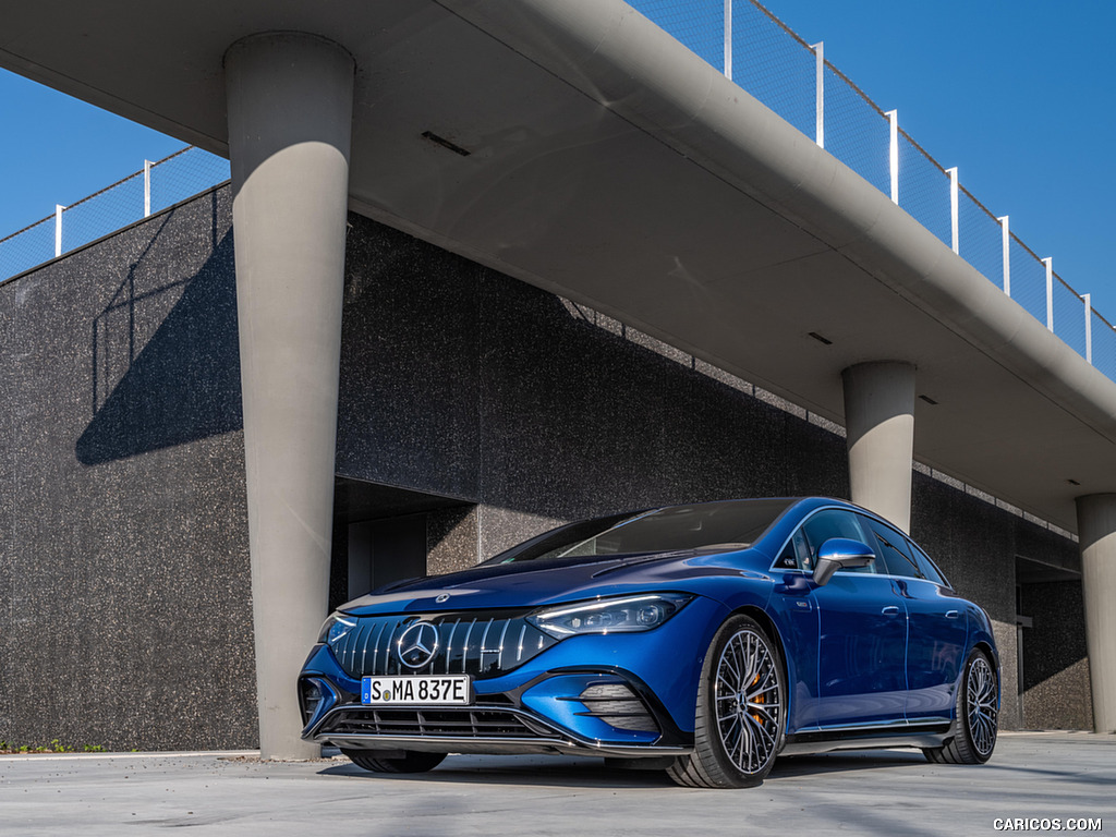 2023 Mercedes-AMG EQE 53 4MATIC+ (Color: Spectral Blue) - Front Three-Quarter