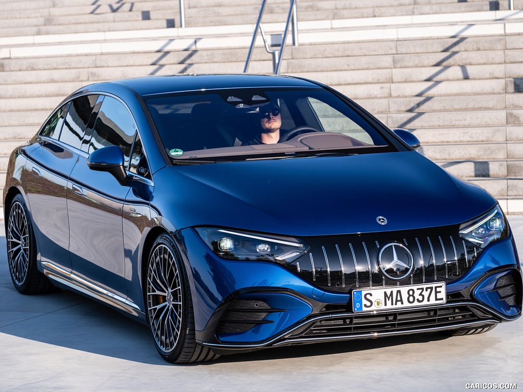 2023 Mercedes-AMG EQE 53 4MATIC+ (Color: Spectral Blue) - Front Three-Quarter