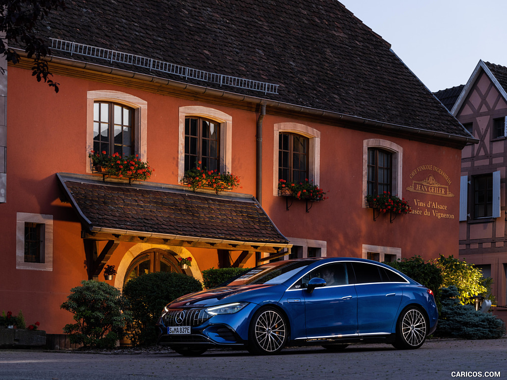 2023 Mercedes-AMG EQE 53 4MATIC+ (Color: Spectral Blue) - Front Three-Quarter