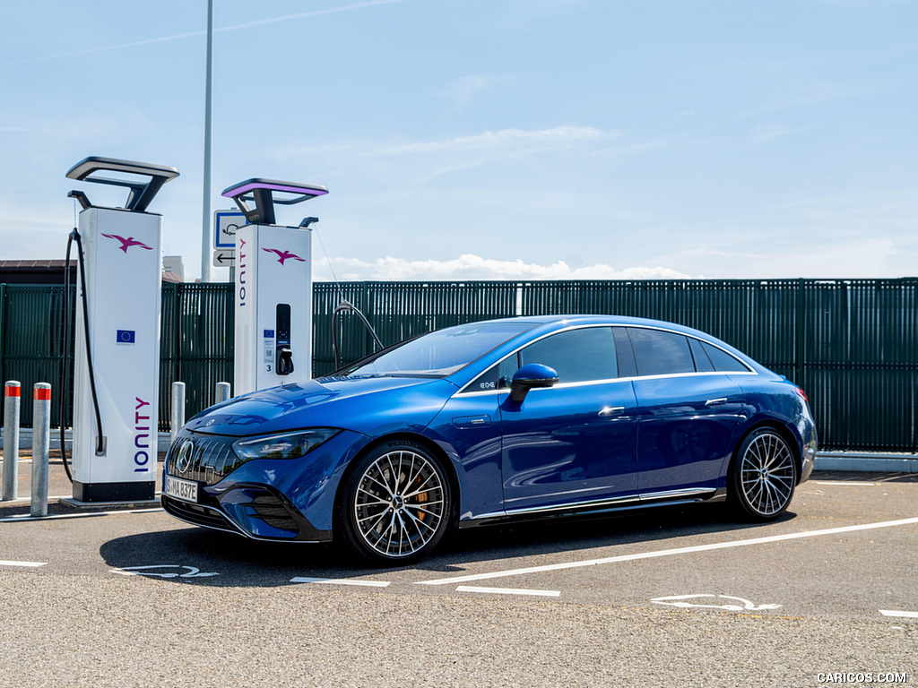 2023 Mercedes-AMG EQE 53 4MATIC+ (Color: Spectral Blue) - Front Three-Quarter