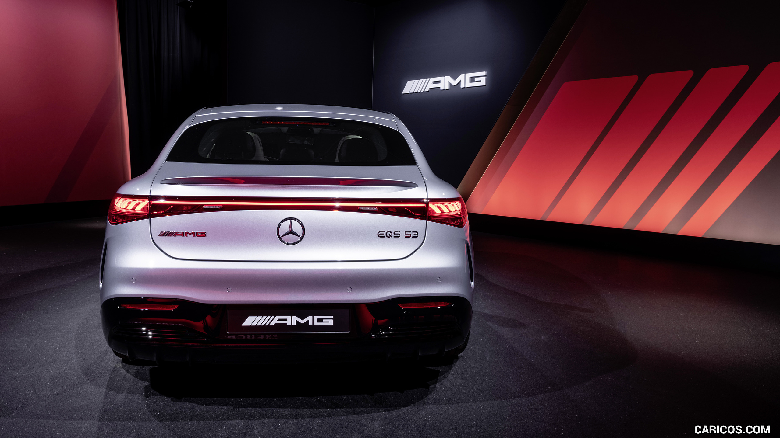 2023 Mercedes-AMG EQS 53 4MATIC+ (Color: High-Tech Silver) - Rear, #42 of 52