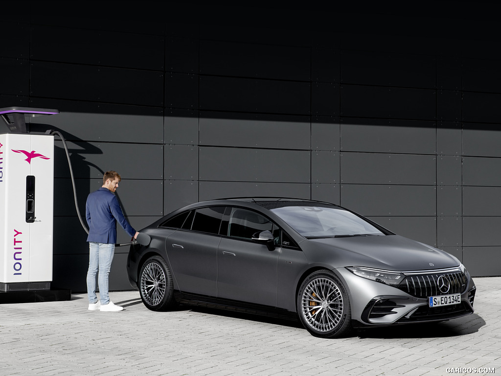 2023 Mercedes-AMG EQS 53 4MATIC+ (Color: Selenite Grey Magno) - Charging