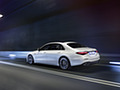 2023 Mercedes-AMG S 63 E PERFORMANCE (Color: MANUFAKTUR Cashmere White Magno) - Rear Three-Quarter