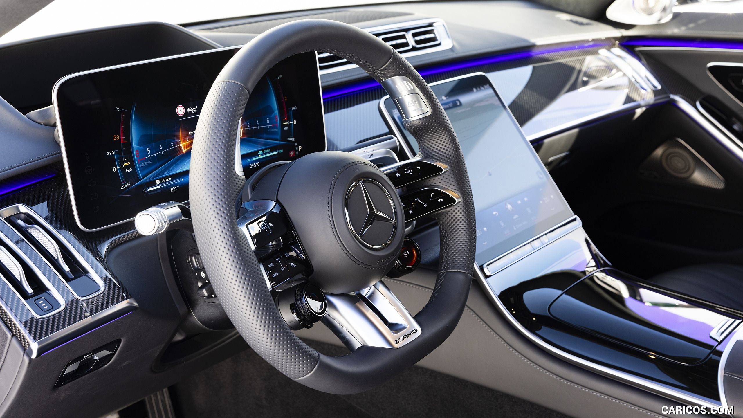 2023 Mercedes-AMG S 63 E PERFORMANCE - Interior, Steering Wheel, #110 of 163