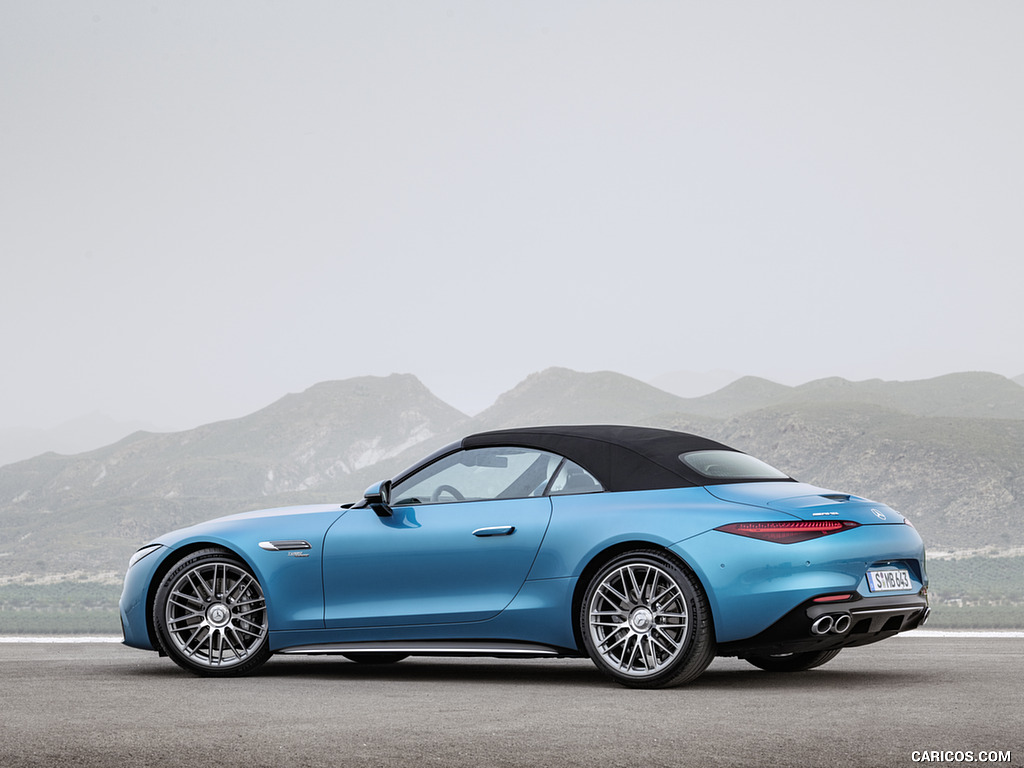 2023 Mercedes-AMG SL 43 (Color: Hyperblue Metallic) - Rear Three-Quarter