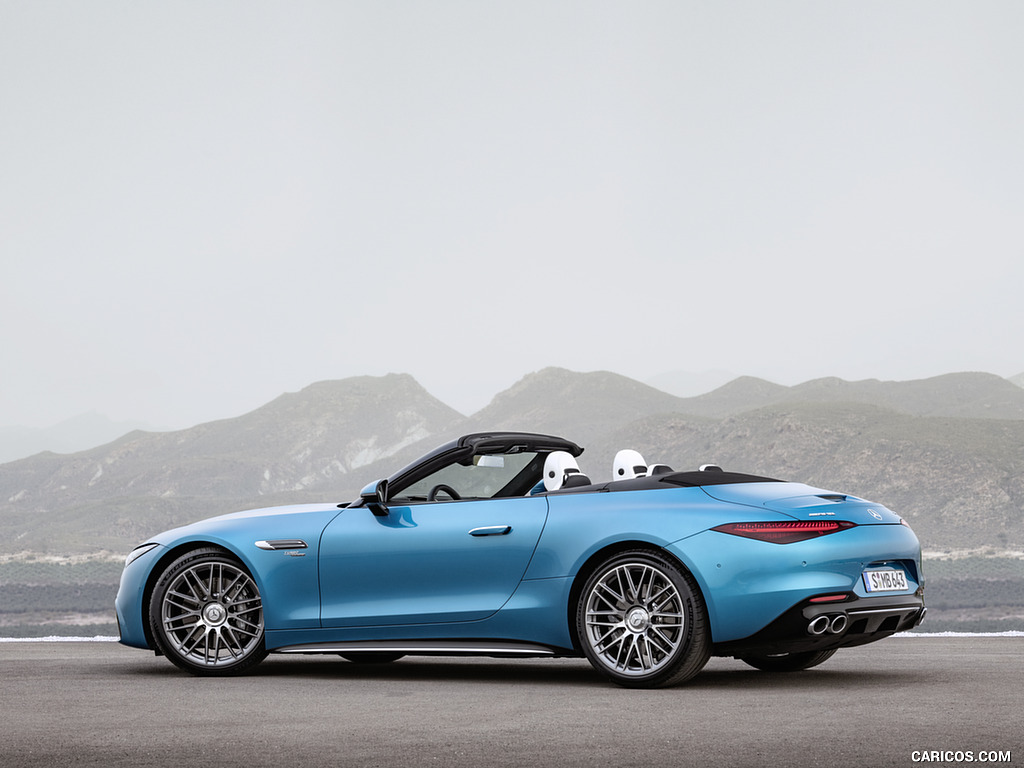 2023 Mercedes-AMG SL 43 (Color: Hyperblue Metallic) - Rear Three-Quarter