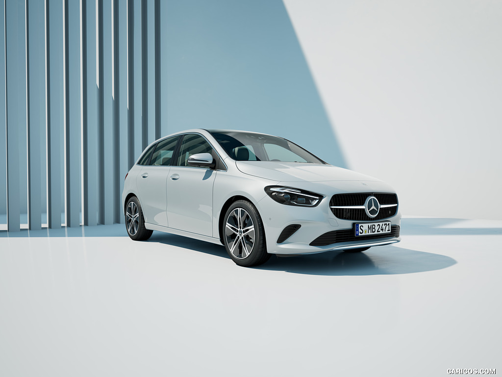 2023 Mercedes-Benz B-Class (Color: Digital White) - Front Three-Quarter