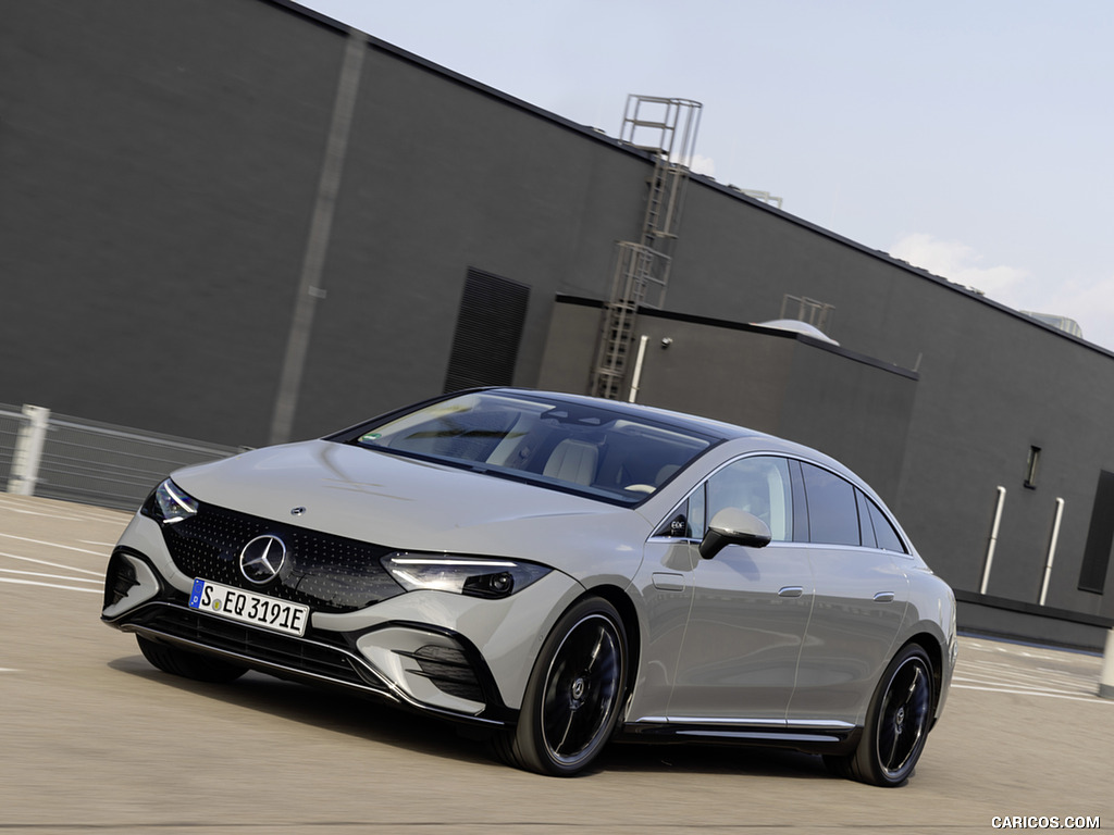 2023 Mercedes-Benz EQE 350+ (Color: Alpine Grey) - Front Three-Quarter