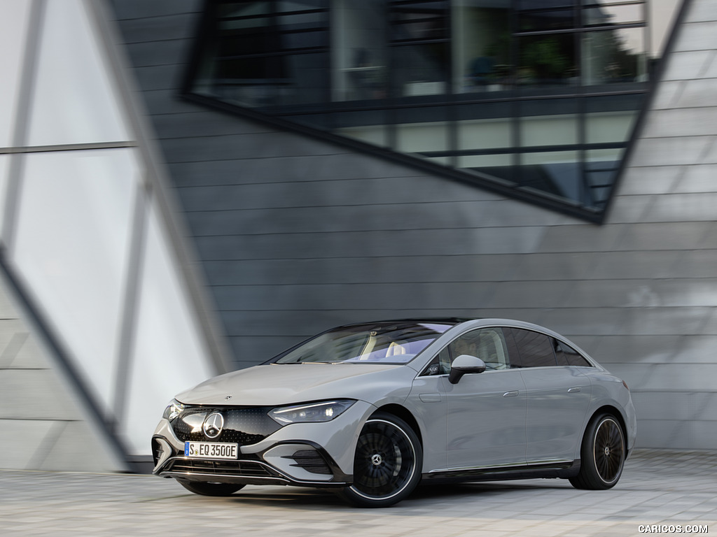 2023 Mercedes-Benz EQE 350 Edition 1 AMG Line (Color: Alpine Grey) - Front Three-Quarter