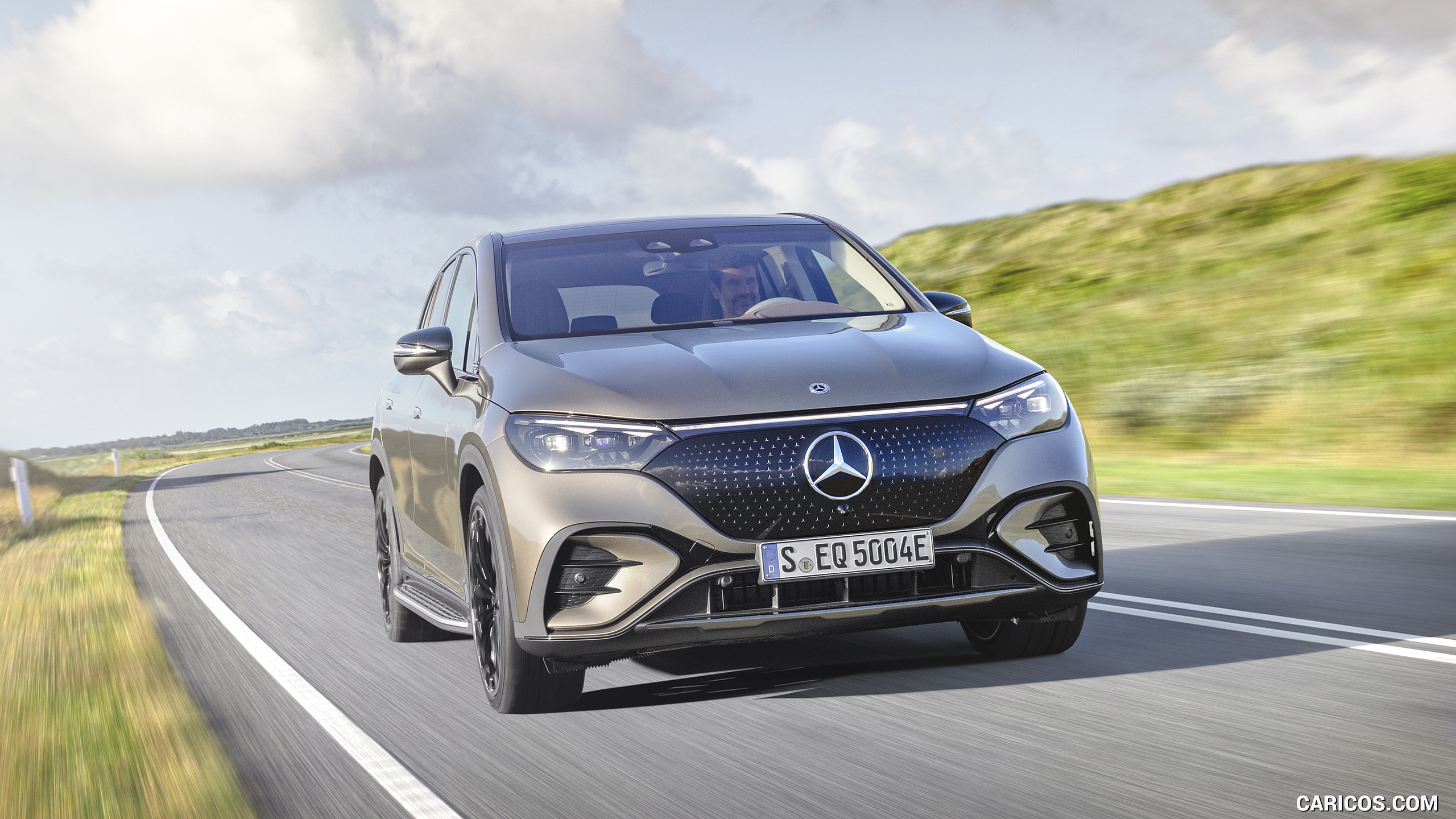 2023 Mercedes-Benz EQE SUV AMG Line Night Package (Color: Velvet Brown Metallic) - Front, #7 of 52