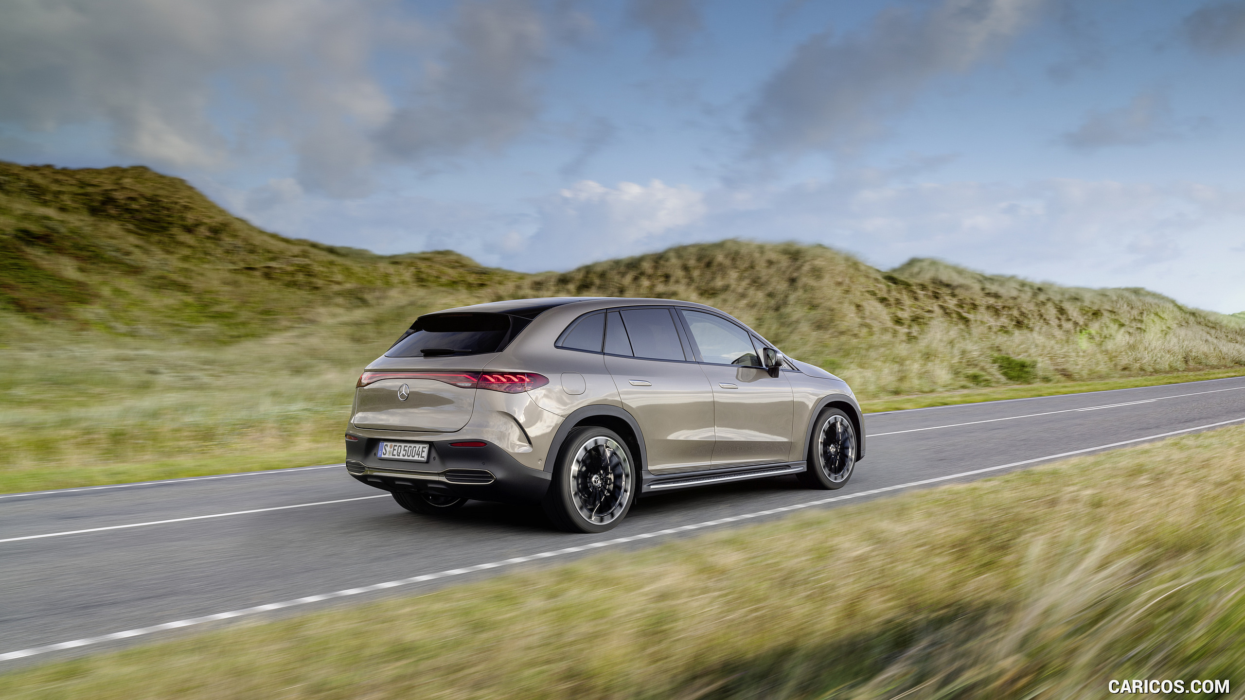 2023 Mercedes-Benz EQE SUV AMG Line Night Package (Color: Velvet Brown Metallic) - Rear Three-Quarter, #10 of 52