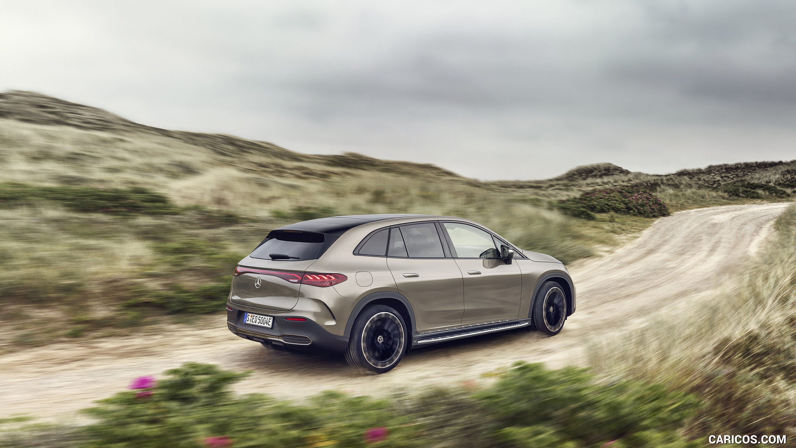2023 Mercedes-Benz EQE SUV AMG Line Night Package (Color: Velvet Brown Metallic) - Rear Three-Quarter, #14 of 52