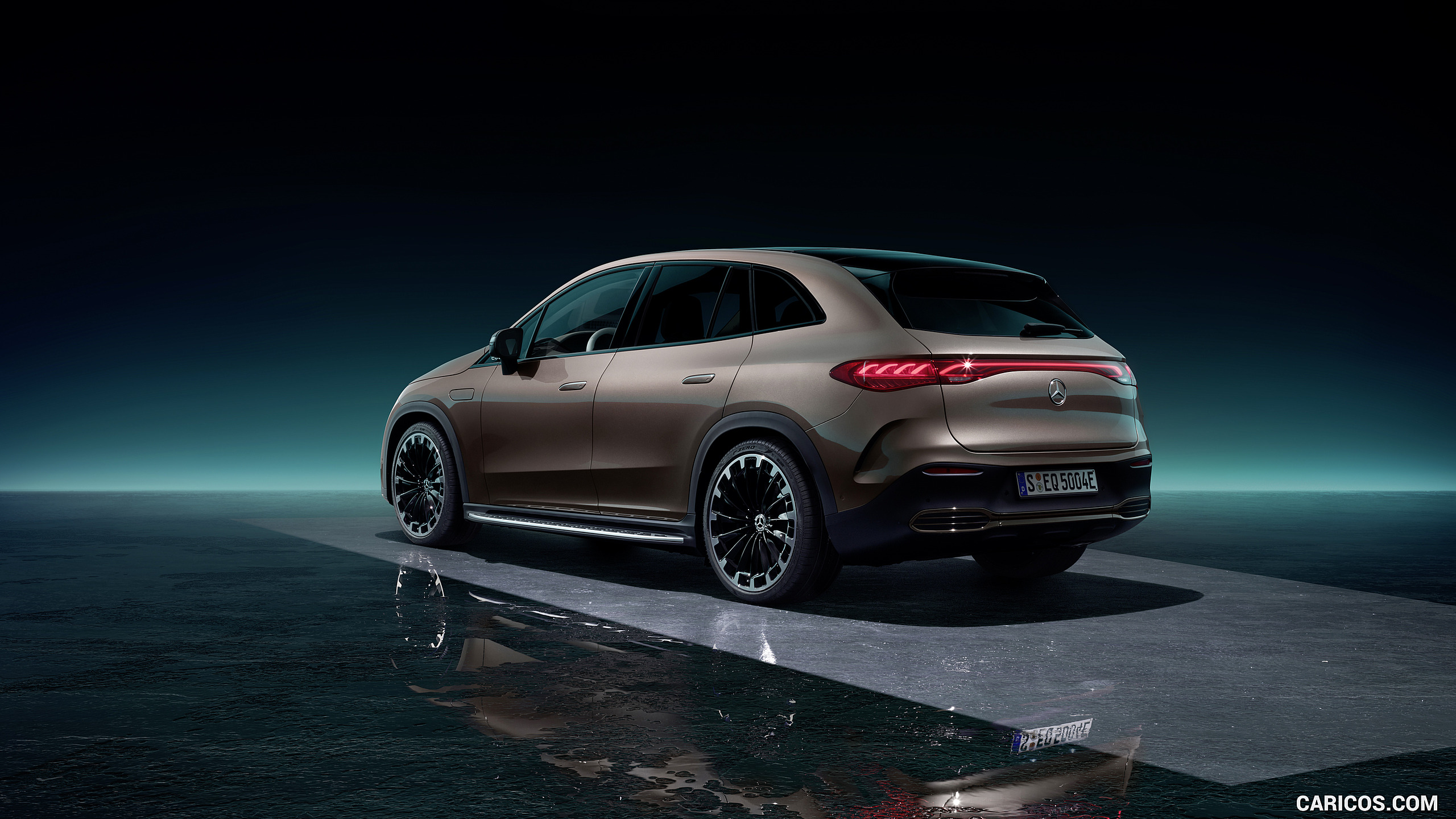 2023 Mercedes-Benz EQE SUV AMG Line Night Package (Color: Velvet Brown Metallic) - Rear Three-Quarter, #42 of 52