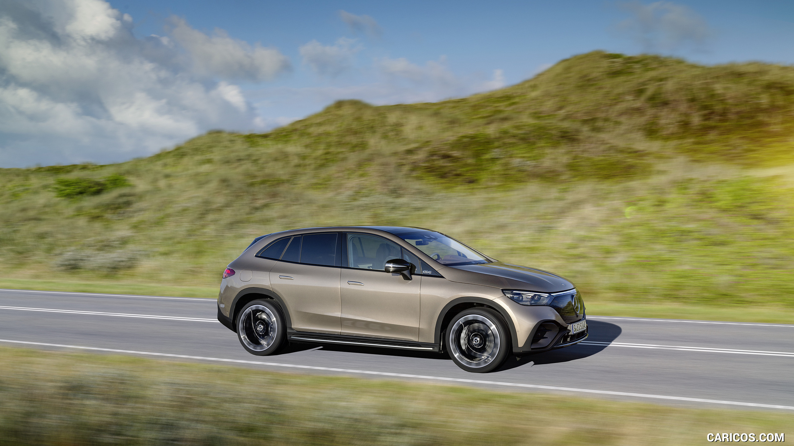 2023 Mercedes-Benz EQE SUV AMG Line Night Package (Color: Velvet Brown Metallic) - Side, #9 of 52