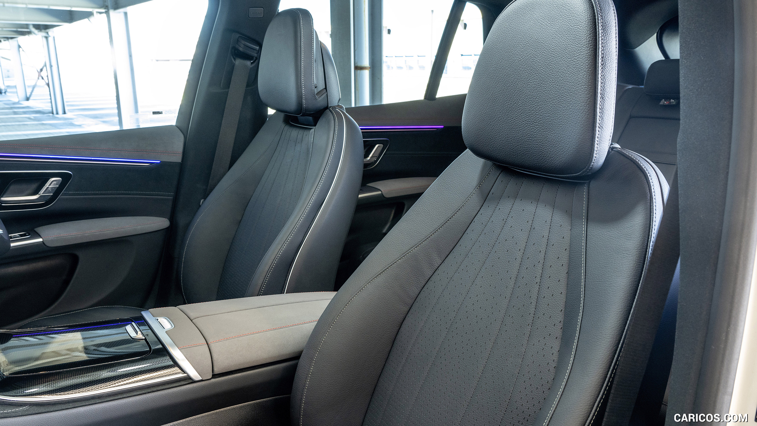 2023 Mercedes-Benz EQS SUV (UK-Spec) - Interior, Front Seats, #101 of 108