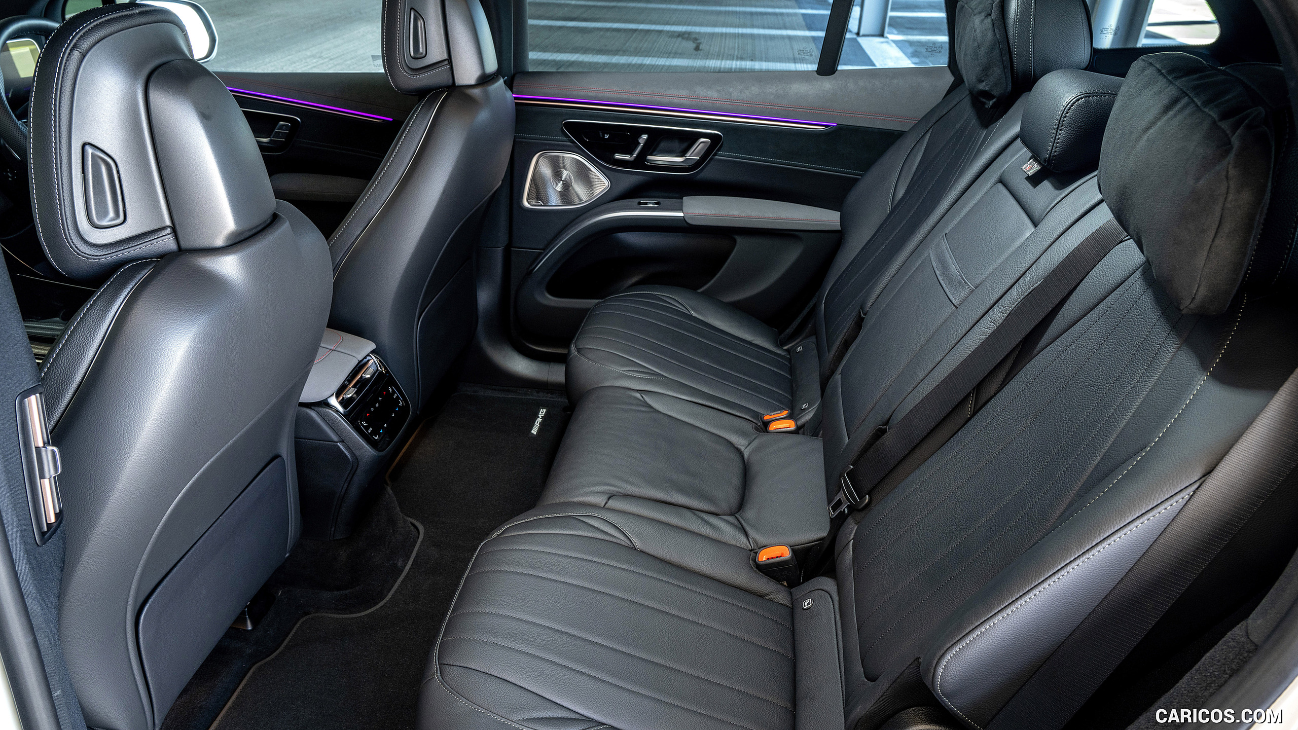 2023 Mercedes-Benz EQS SUV (UK-Spec) - Interior, Rear Seats, #103 of 108