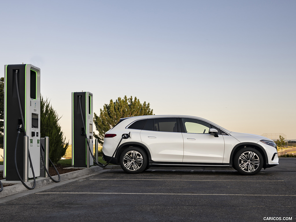 2023 Mercedes-Benz EQS SUV 450+ (Color: Diamond White Bright) - Charging