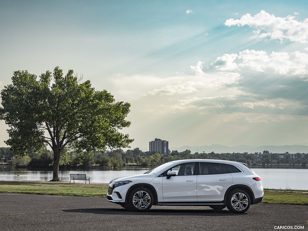 2023 Mercedes-Benz EQS SUV 450+ (Color: Diamond White Bright) - Side