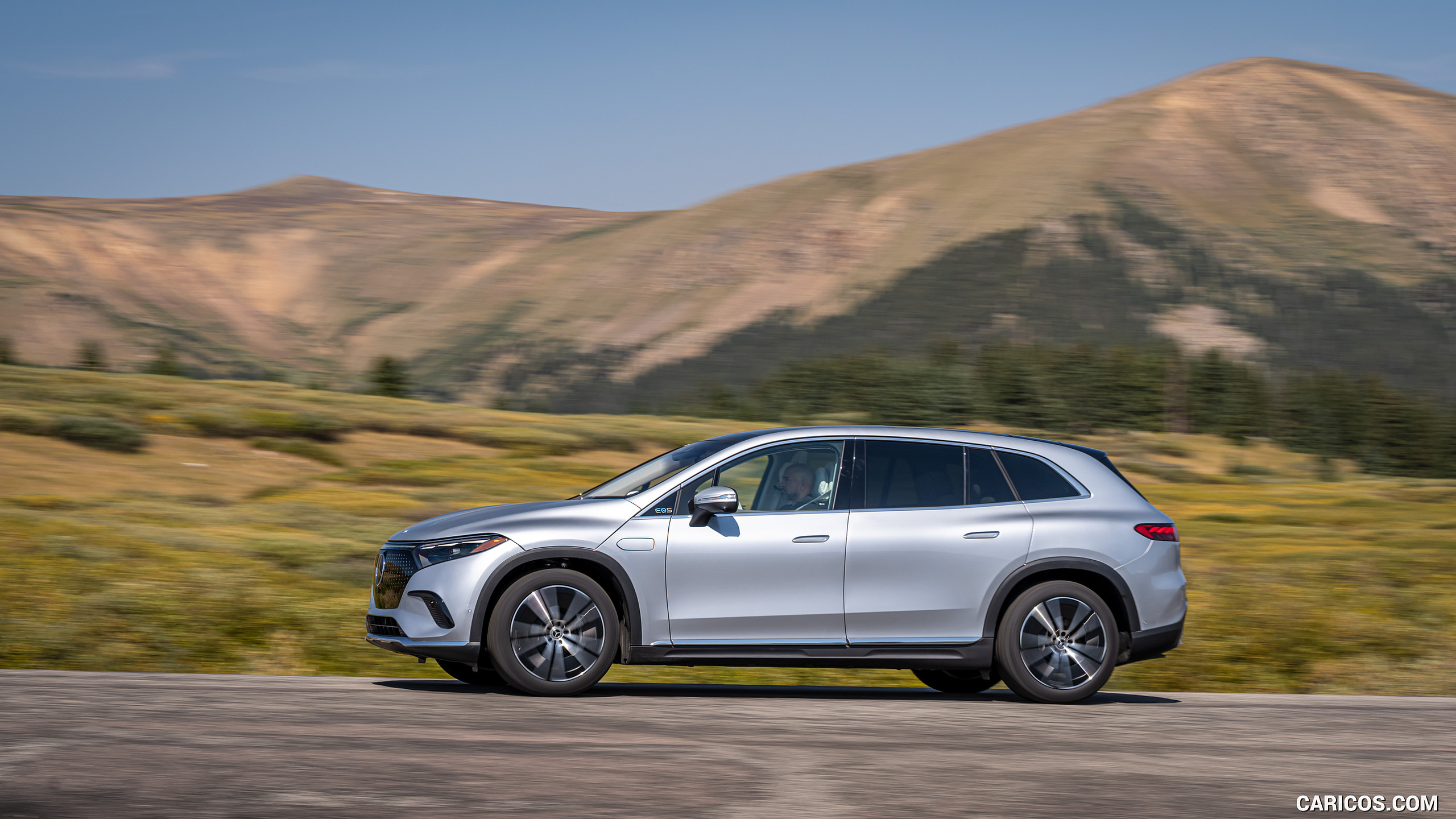 2023 Mercedes-Benz EQS SUV 450 4MATIC (Color: High-Tech Silver) - Side, #142 of 212