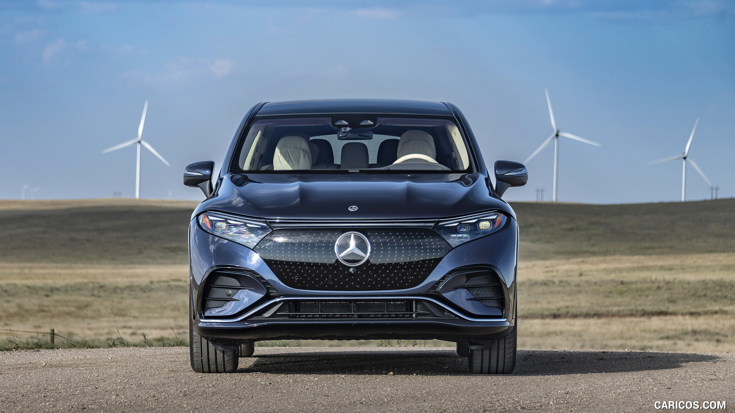 2023 Mercedes-Benz EQS SUV 580 4MATIC AMG Line (Color: Sodalite Blue) - Front, #184 of 212