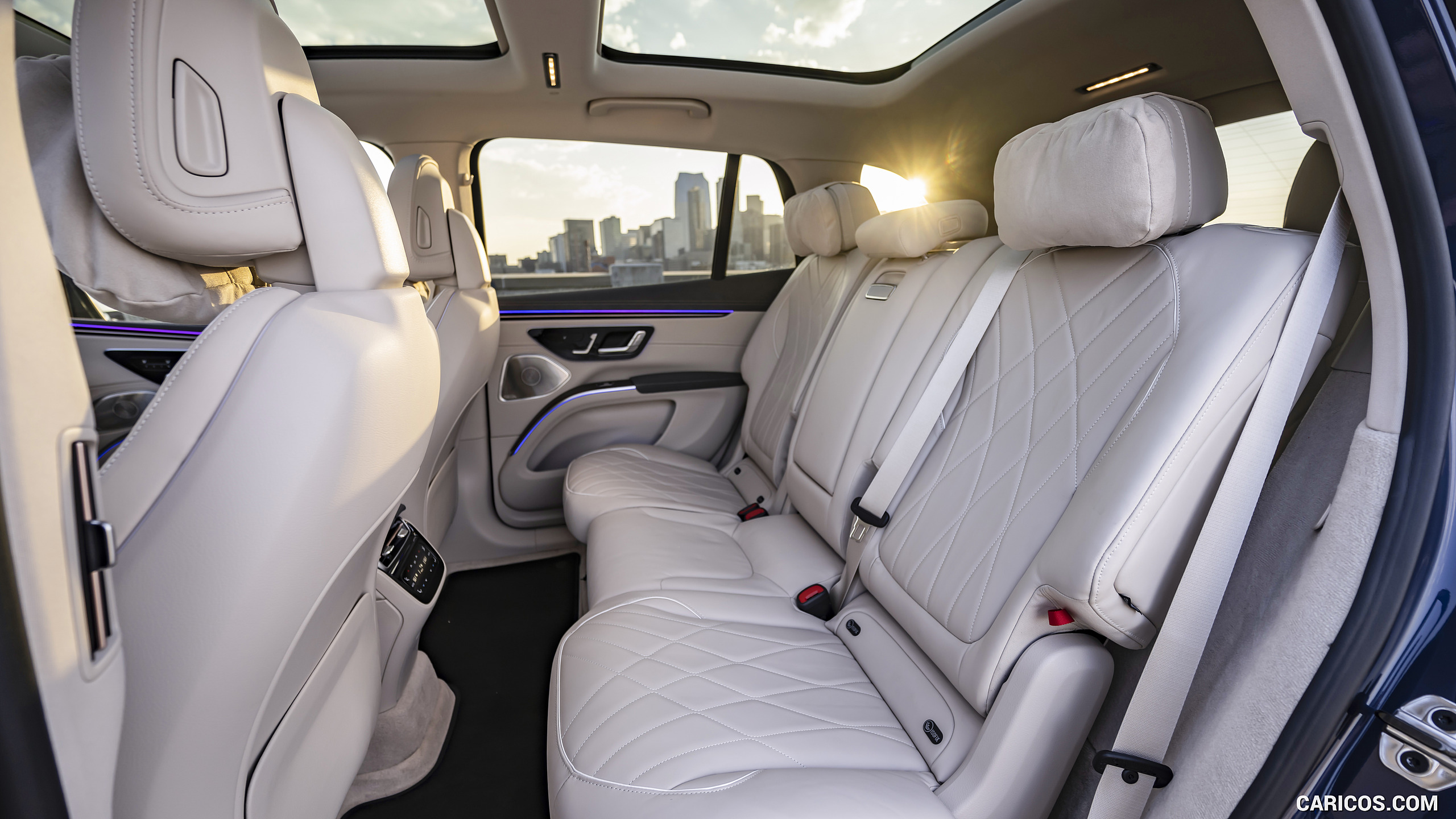 2023 Mercedes-Benz EQS SUV 580 4MATIC AMG Line (Color: Sodalite Blue) - Interior, Rear Seats, #190 of 212