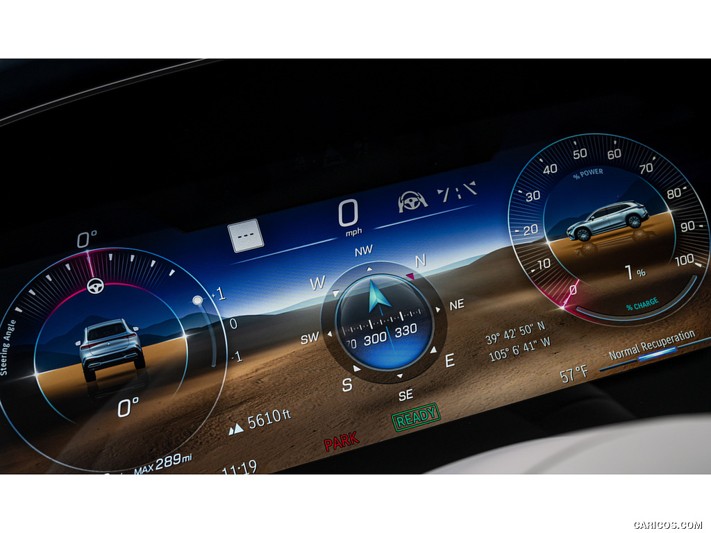 2023 Mercedes-Benz EQS SUV 580 4MATIC AMG Line (Color: Obsidian Black) - Digital Instrument Cluster